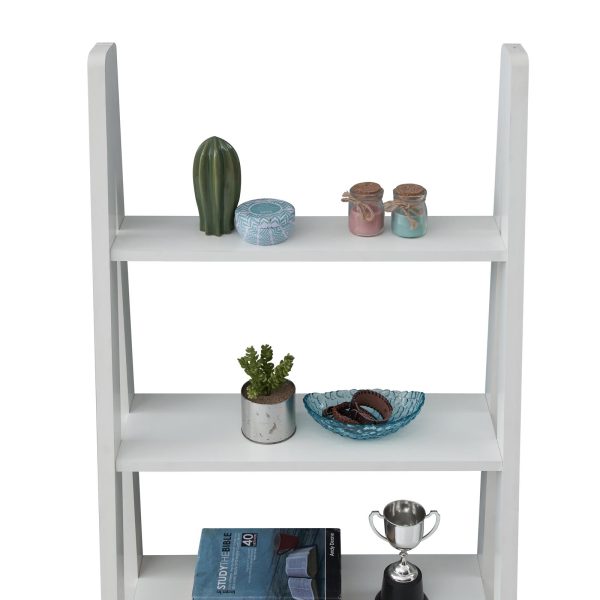 Riva Ladder Bookcase in White - Image 3