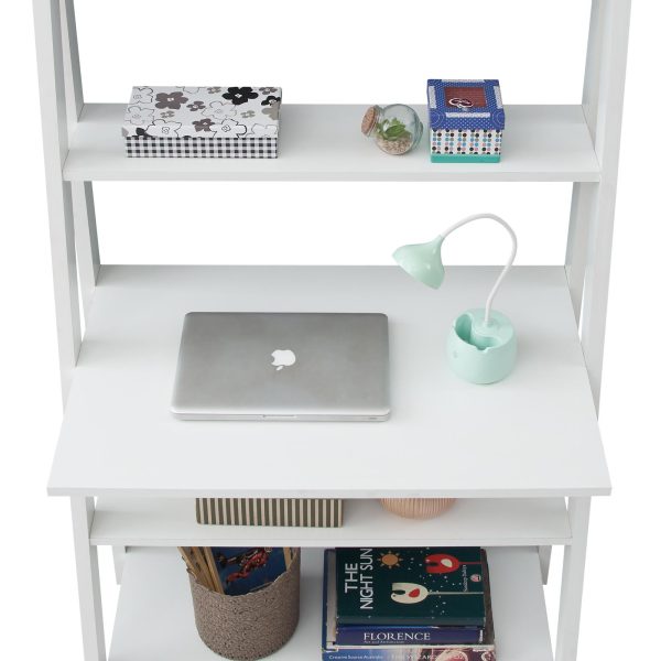 Riva Tall Ladder Desk in White - Image 4