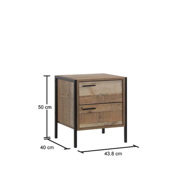 Stretton 2 Drawer bedside table - Image 7