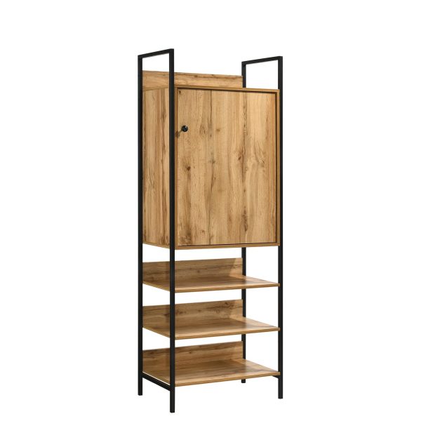 Zahra 4 Piece Bedroom Furniture Set Open Wardrobes in Ash Oak - Image 9