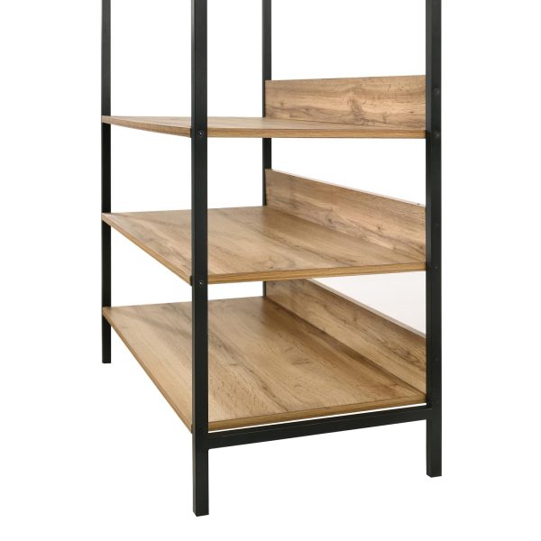 Zahra Open Wardrobe with 4 Shelves in Oak - Image 2