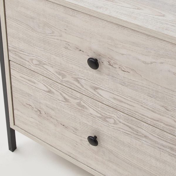 Zahra Open Wardrobe with 2 Drawers in Ash Oak - Image 2