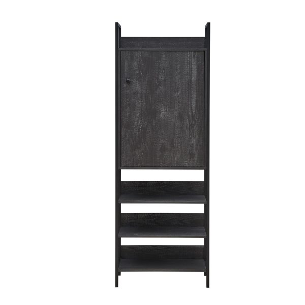 Zahra Storage Cabinet with 1 Door 3 Shelves in Black - Image 3