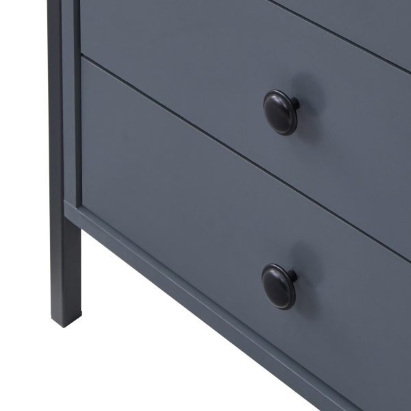 Zahra Nightstand with 3 Drawers in Dark Grey - Image 5