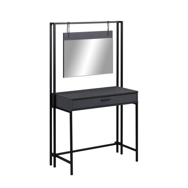 Zahra Dressing table with mirror in Dark Grey - Image 2