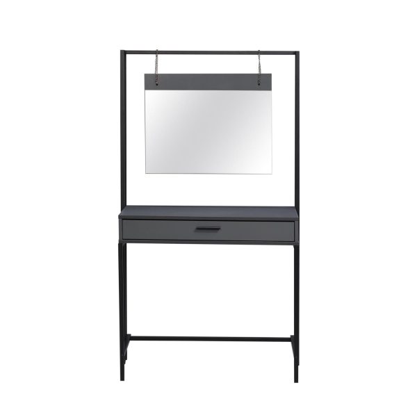 Zahra Dressing table with mirror in Dark Grey - Image 5