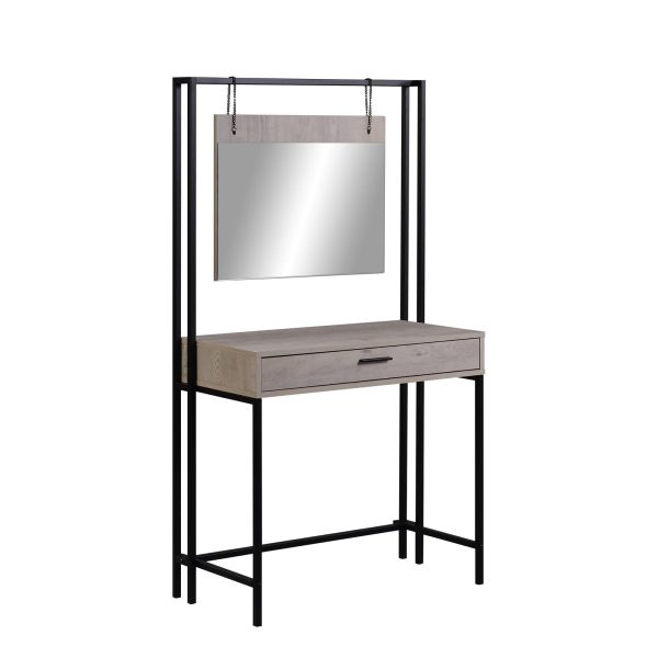 Zahra Dressing table with mirror in Ash Oak - Image 2