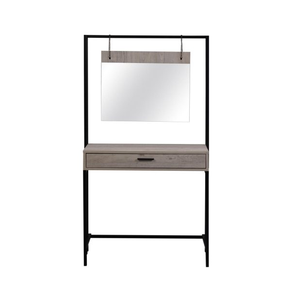 Zahra Dressing table with mirror in Ash Oak - Image 3