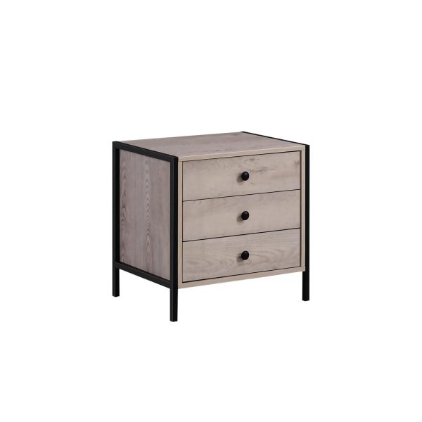 Zahra Nightstand with 3 Drawers in Ash Oak - Image 2