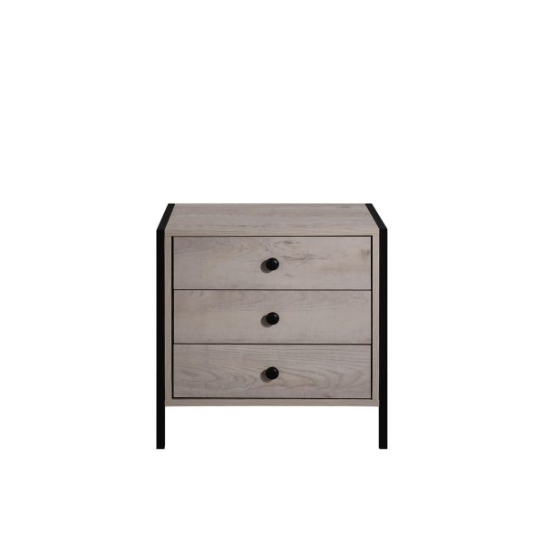 Zahra Nightstand with 3 Drawers in Ash Oak - Image 3