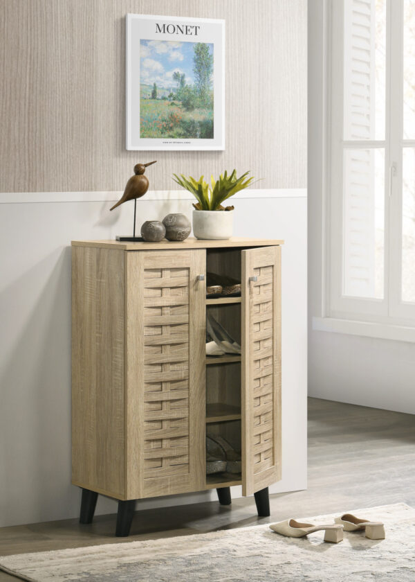 Essentials 2 Door Shoe Cabinet in Sonoma Oak