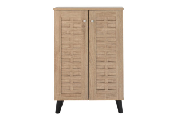 Essentials 2 Door Shoe Cabinet in Sonoma Oak - Image 2