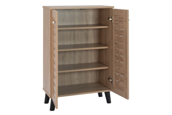 Essentials 3 Door Shoe Cabinet in Sonoma Oak - Image 5