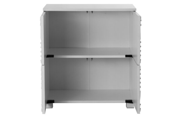 Essentials 4 Door Storage Cabinet in White - Image 2