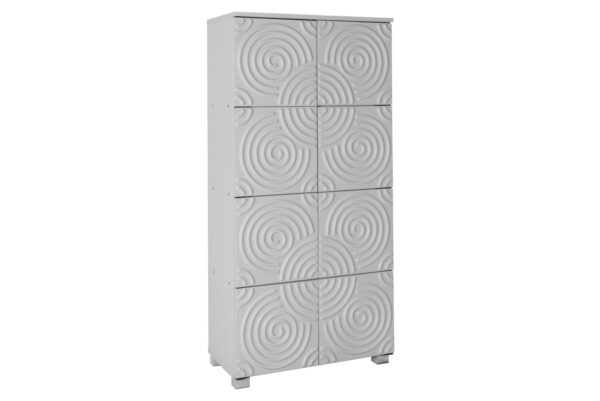 Essentials 8 Door Storage Cabinet in White - Image 3