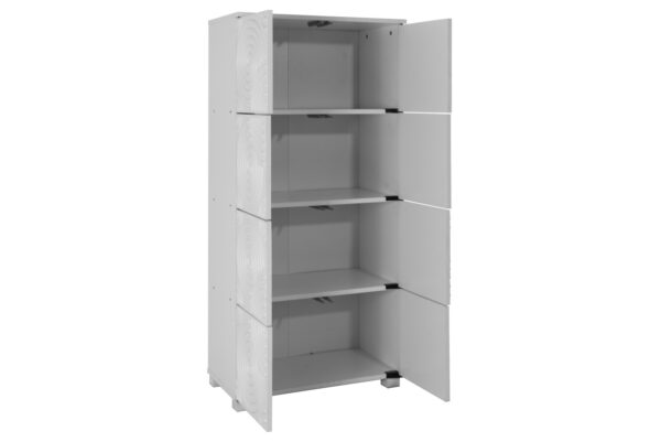 Essentials 8 Door Storage Cabinet in White - Image 2