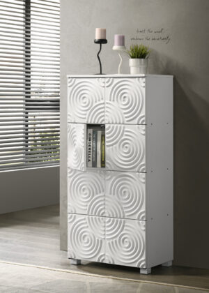 Essentials 8 Door Storage Cabinet in White