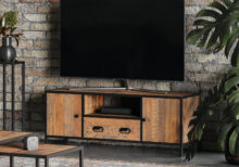 Ooki Large Widescreen Television Cabinet in Reclaimed Wood
